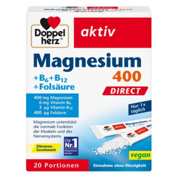 DOPPELHERZ Magnesium+B Vitamine DIRECT Pellets