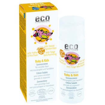 BABY/KINDER Bio Sonnensch.LSF 50+ Granat./Sand.Cr.