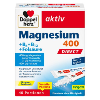 DOPPELHERZ Magnesium+B Vitamine DIRECT Pellets