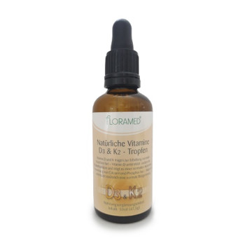 NATÜRLICHE Vitamin D3 & K2 Tropfen Floramed