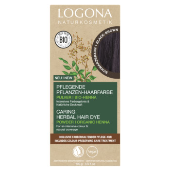 LOGONA Pflegende Pflanzen-Haarfarbe Schwarzbraun
